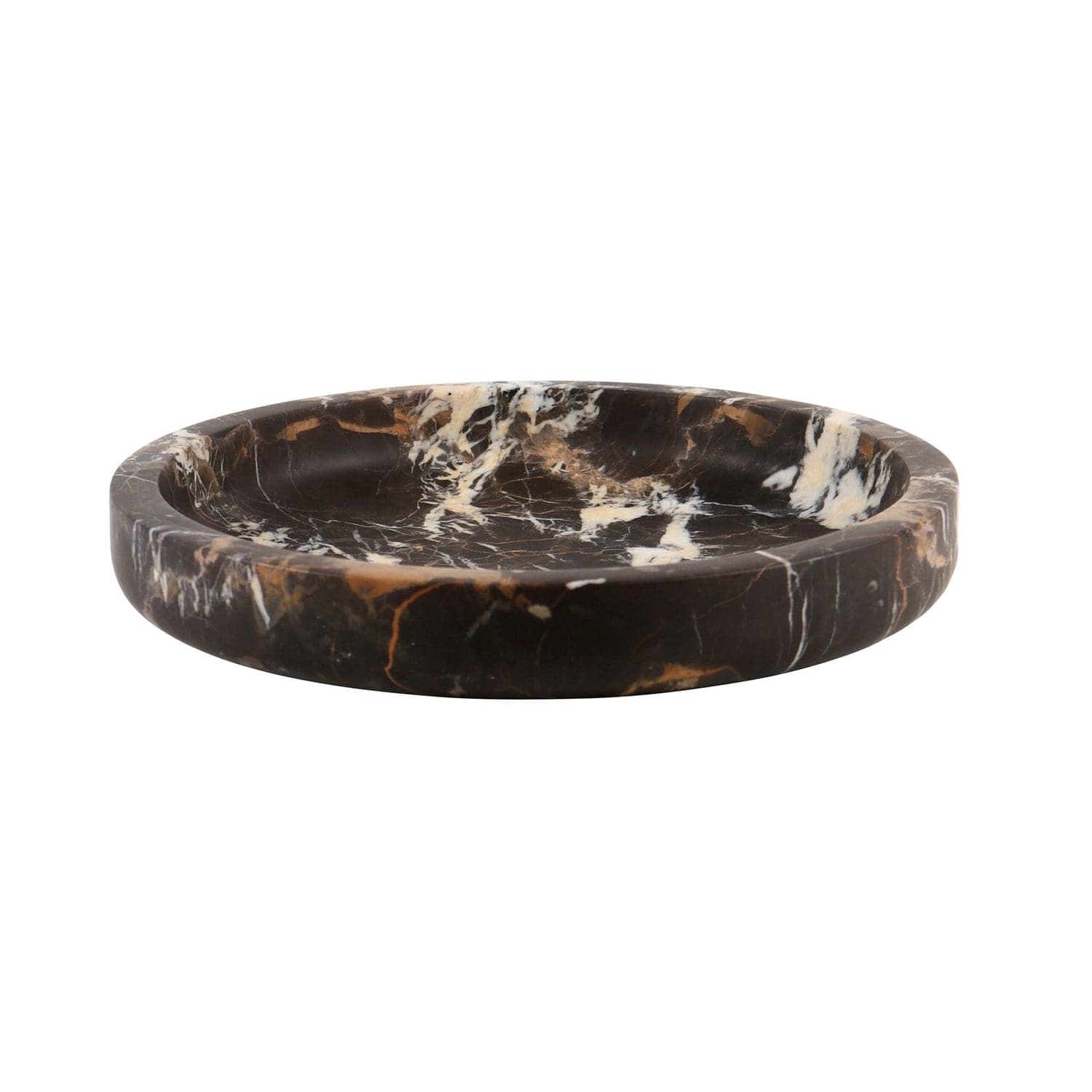 Platanus Collection Large-Marble Crafter-MC-BW61-BG-BowlsBlack & Gold-Marble Honed Finish Bowl-1-France and Son