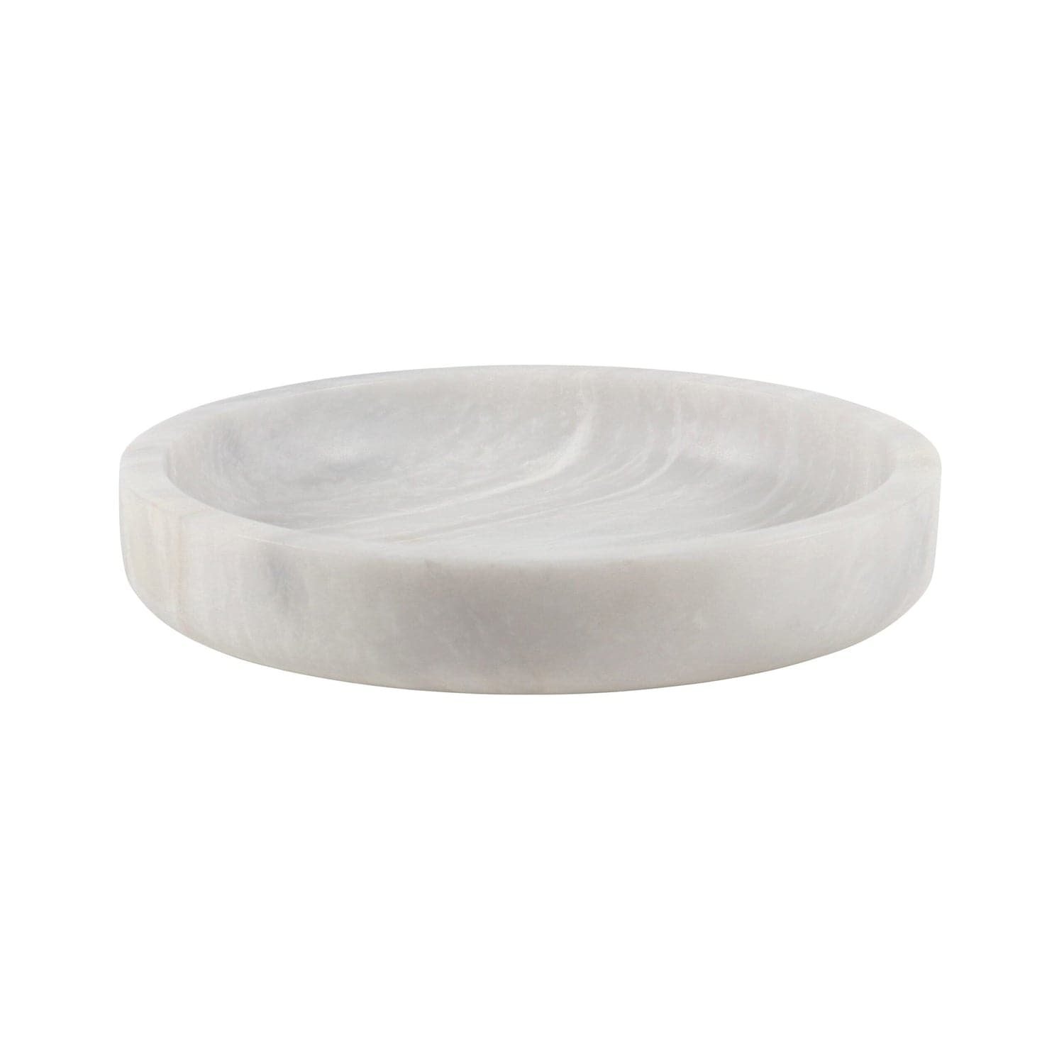 Platanus Collection Large-Marble Crafter-MC-BW61-PW-BowlsPearl White-Honed Finish Flat Bowl-3-France and Son