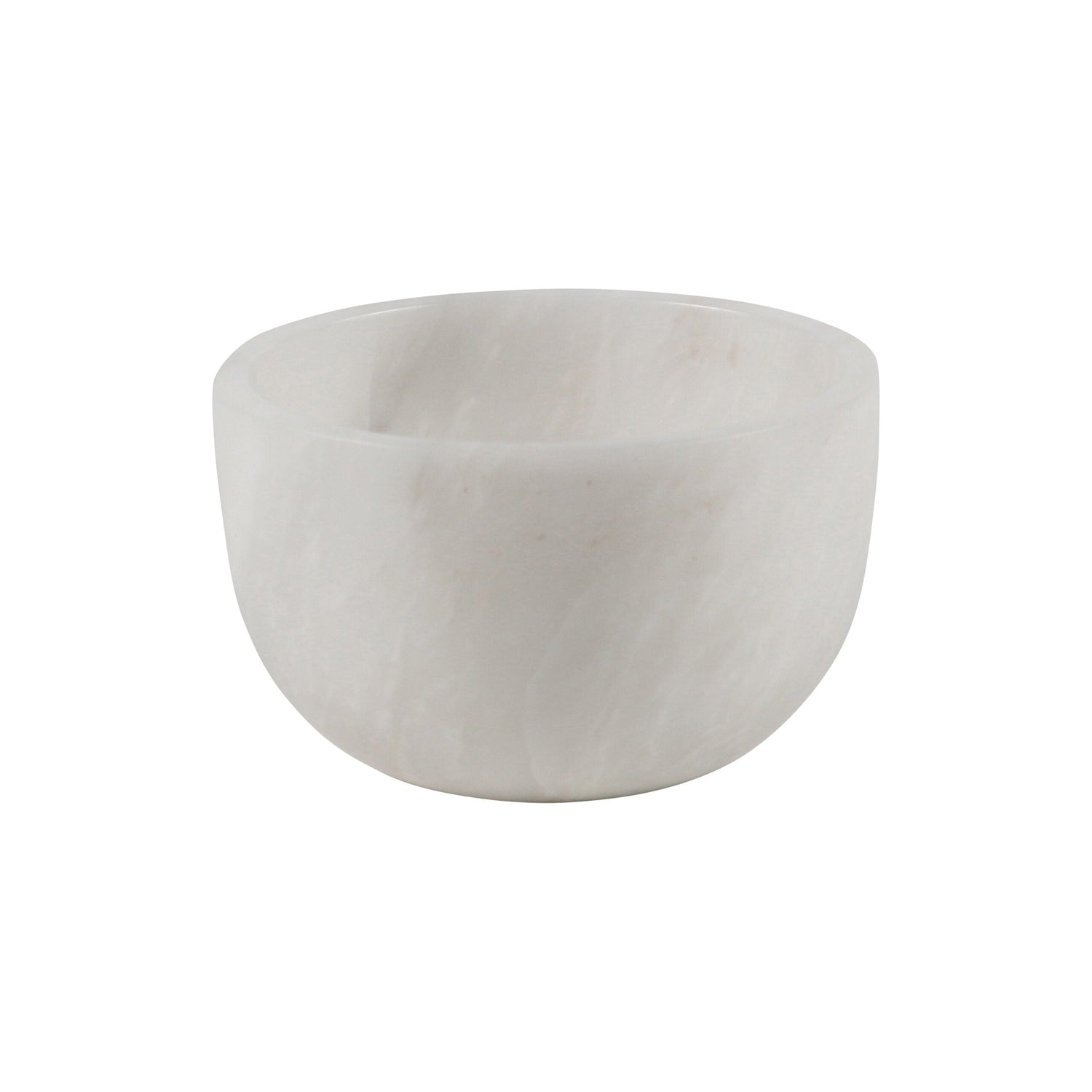 Eros Collection - 6" Honed Finish Nut Bowl-Marble Crafter-MC-BW71-PW-BowlsPearl White-3-France and Son