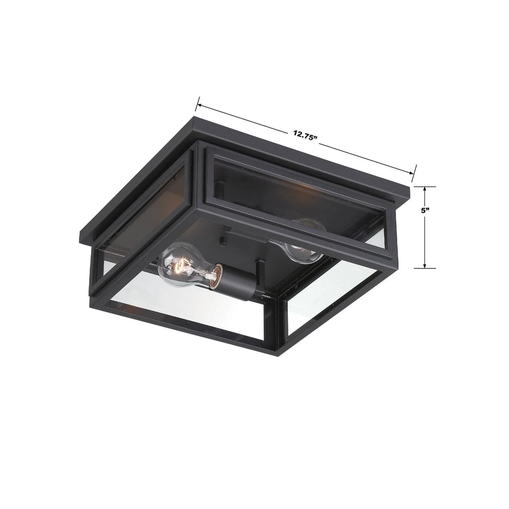 Byron 2 Light Outdoor Ceiling Mount-Crystorama Lighting Company-CRYSTO-BYR-80100-MK-Outdoor Flush Mounts-3-France and Son