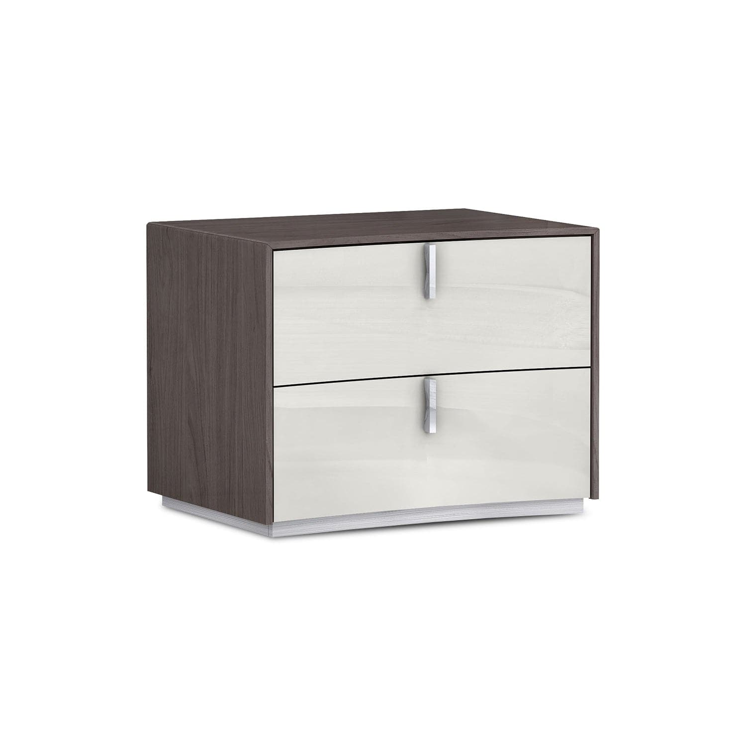 Berlin Nightstand-Whiteline Modern Living-WHITELINE-NS1754-CNUT/LGRY-Nightstands-1-France and Son