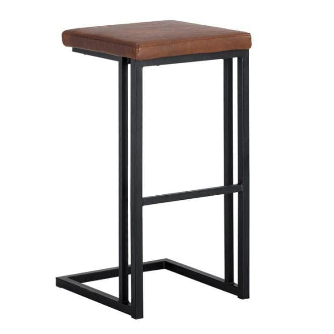 Boone Barstool-Sunpan-SUNPAN-104954-Bar StoolsBlack - Bravo Cognac-15-France and Son