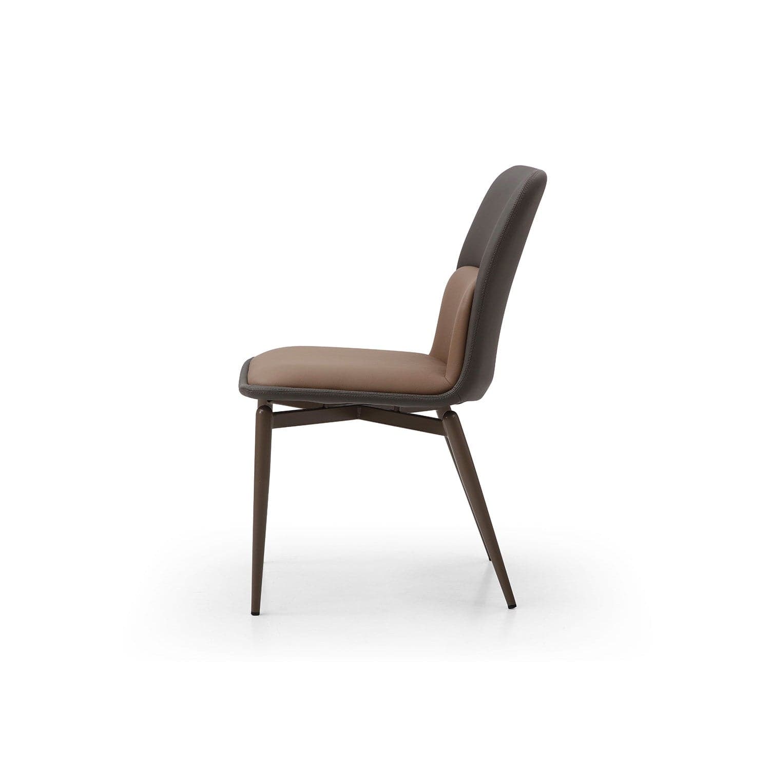 Bruno Dining Chair-Whiteline Modern Living-WHITELINE-DC1474-BRN/DGRY-Dining Chairs-4-France and Son