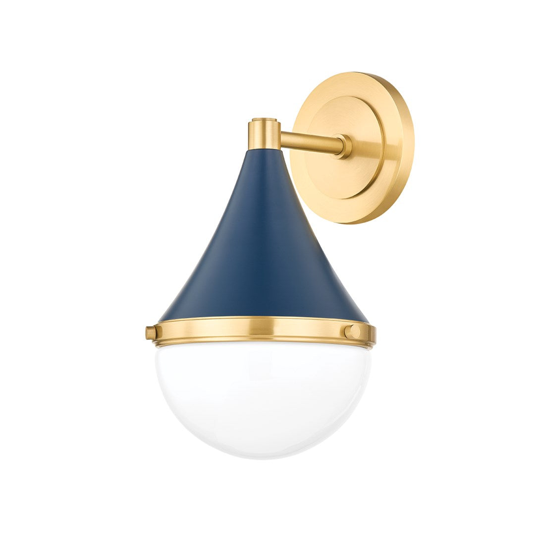 Ciara Wall Sconce-Mitzi-HVL-H787101-AGB/SNY-Wall LightingSoft Navy-2-France and Son