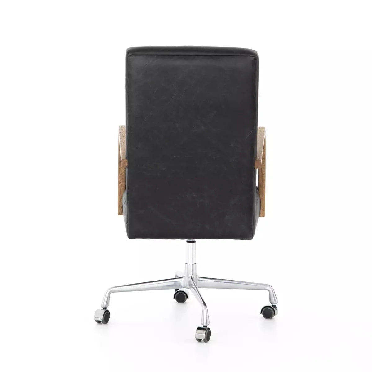 Bryson Channelled Leather Desk Chair - Durango Smoke - Open Box