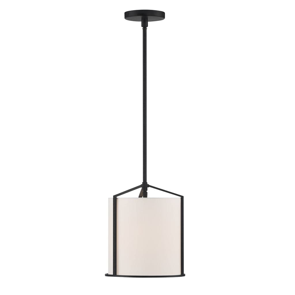 Carlyn 1 Light Pendant-Crystorama Lighting Company-CRYSTO-CAR-9201-BK-Pendants-1-France and Son