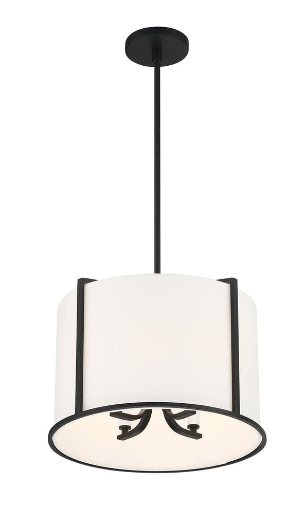 Carlyn 4 Light Pendant-Crystorama Lighting Company-CRYSTO-CAR-9204-BK-Pendants-4-France and Son