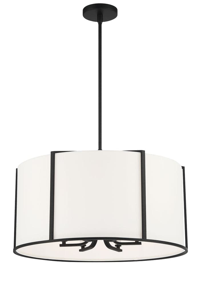 Carlyn 6 Light Pendant-Crystorama Lighting Company-CRYSTO-CAR-9206-BK-Pendants-3-France and Son