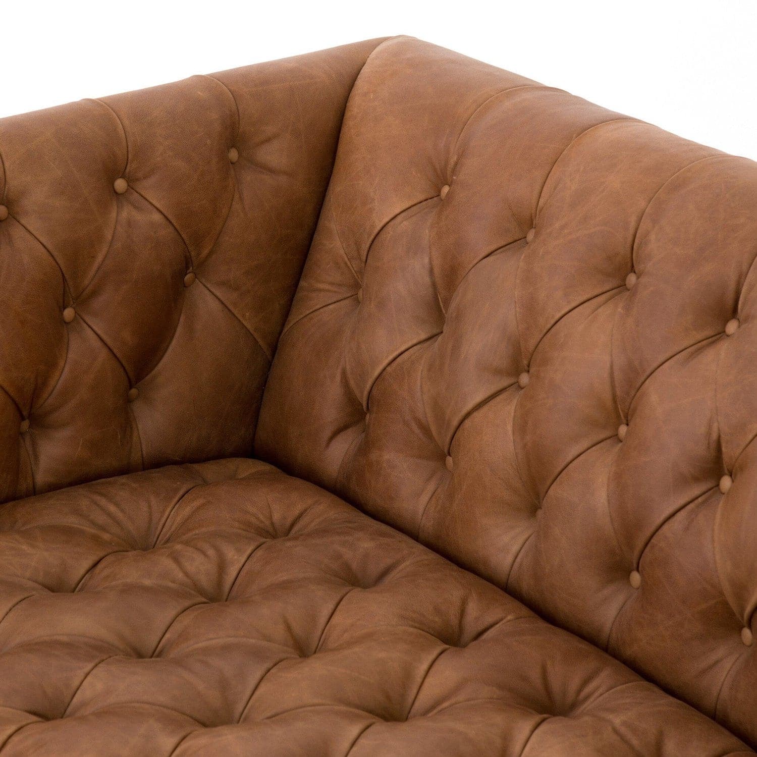 Williams Leather Sofa - Natural Washed Camel