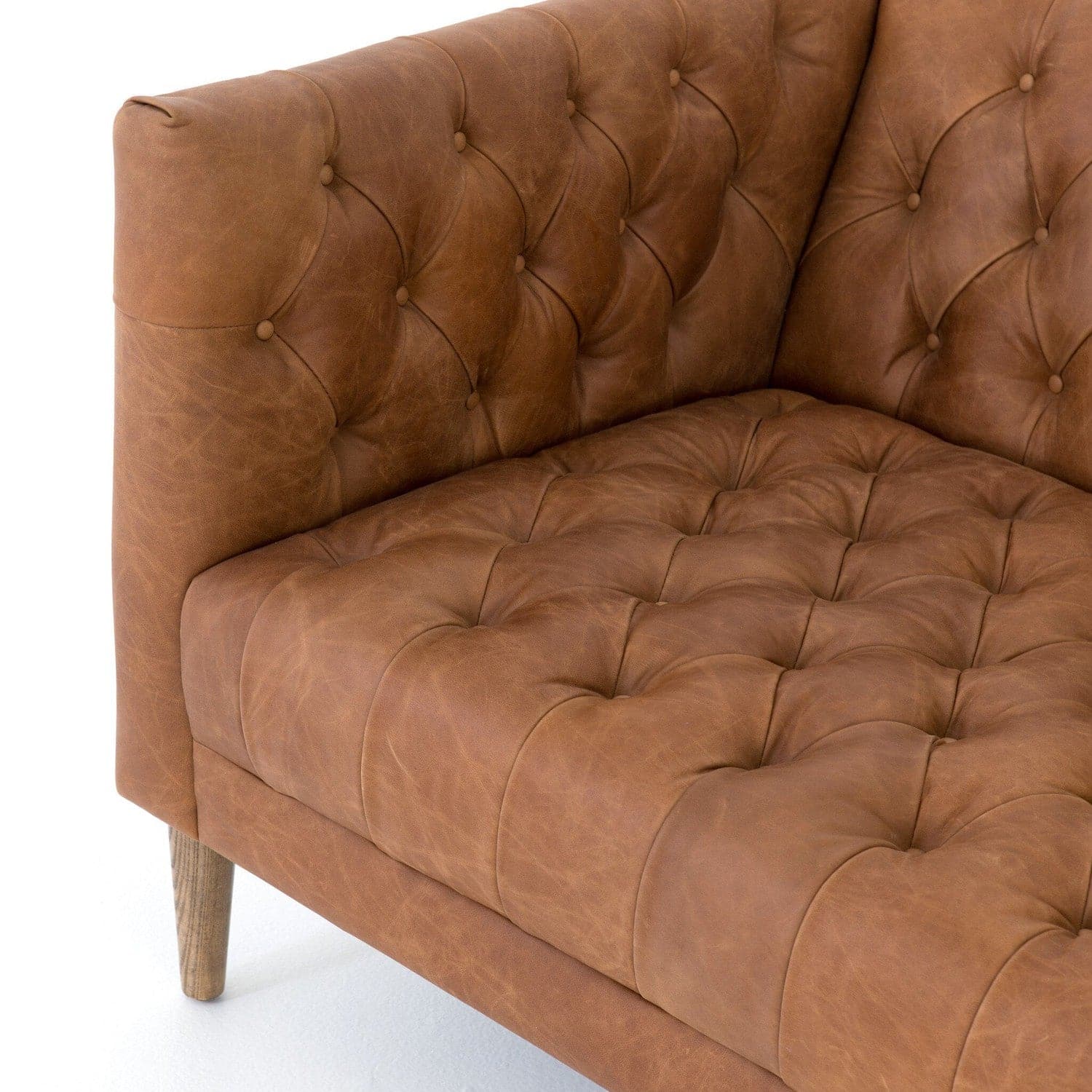 Williams Leather Sofa - Natural Washed Camel