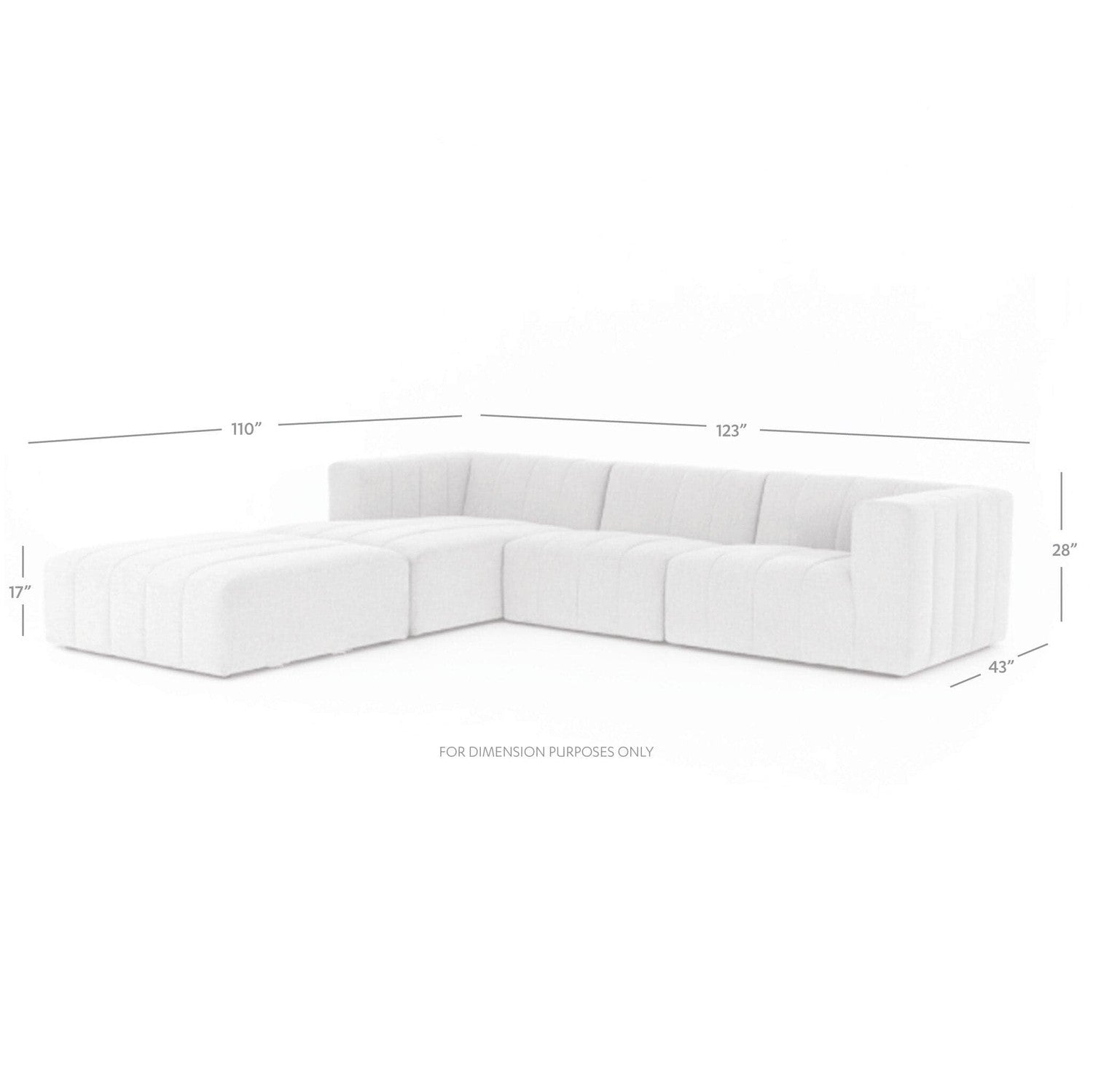 Langham Channeled 3-Piece Sectional - Napa Sandstone