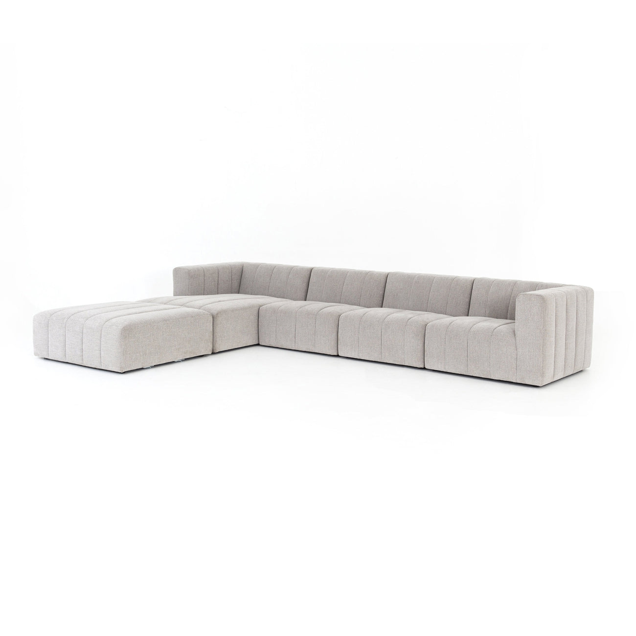 Langham Channeled Sectional Pieces-Four Hands-FH-CGRY-001-320-ARL-SectionalsArmless Piece-1-France and Son