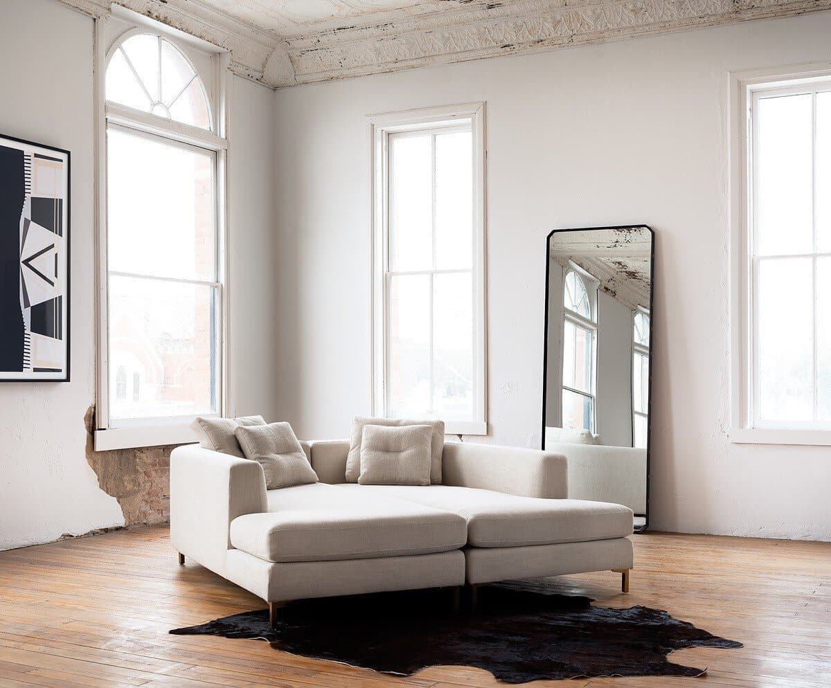 Walsh Floor Mirror - Waxed Black