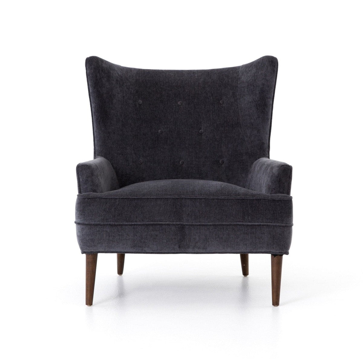 Clermont Chair - Charcoal Worn Velvet