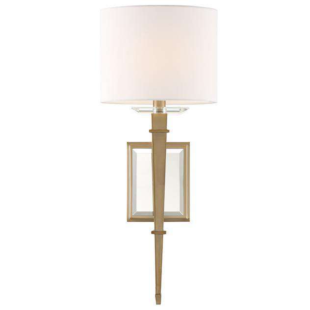 Clifton 1 Light Sconce-Crystorama Lighting Company-CRYSTO-CLI-231-AG-Wall LightingAged Brass-1-France and Son