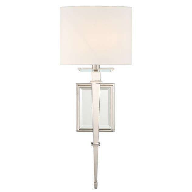 Clifton 1 Light Sconce-Crystorama Lighting Company-CRYSTO-CLI-231-PN-Wall LightingPolished Nickel-2-France and Son