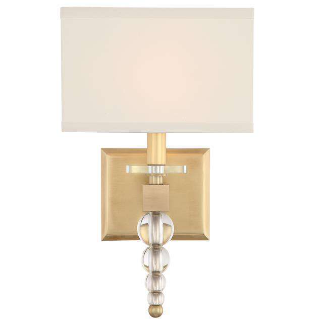 Clover 1 Light Sconce-Crystorama Lighting Company-CRYSTO-CLO-8892-AG-Wall LightingAged Brass-1-France and Son