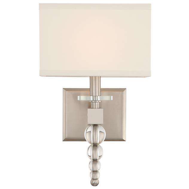 Clover 1 Light Sconce-Crystorama Lighting Company-CRYSTO-CLO-8892-BN-Wall LightingBrushed Nickel-2-France and Son