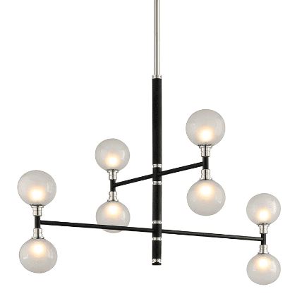 Andromeda 16Lt Chandelier 4 Tier Large Carbide Black And Polished Nickel-Troy Lighting-TROY-F4825-Chandeliers8 Light-2-France and Son