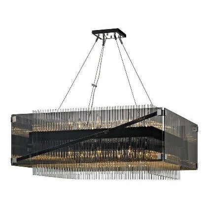 Apollo 12 Light Chandelier Island Dark Bronze Polished Chrome-Troy Lighting-TROY-F5907-Chandeliers16 Light-2-France and Son