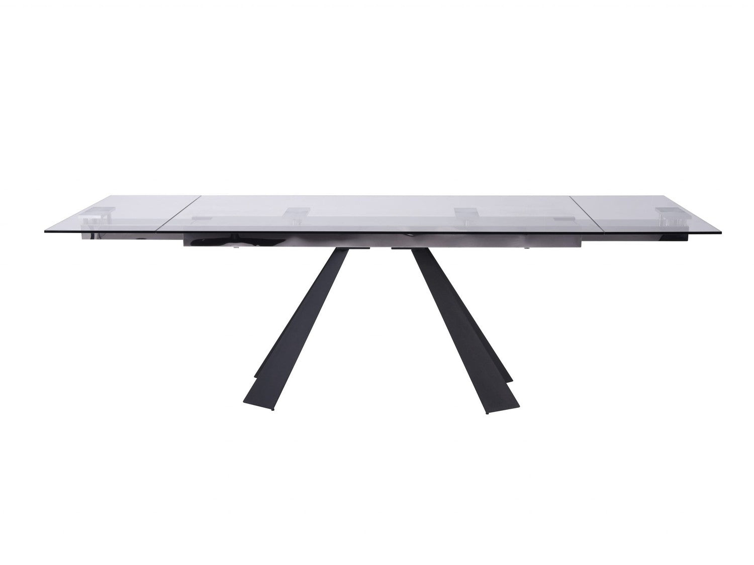 Chicago Extendable Dining Table-Whiteline Modern Living-WHITELINE-DT1717-BLK-Dining Tables-2-France and Son