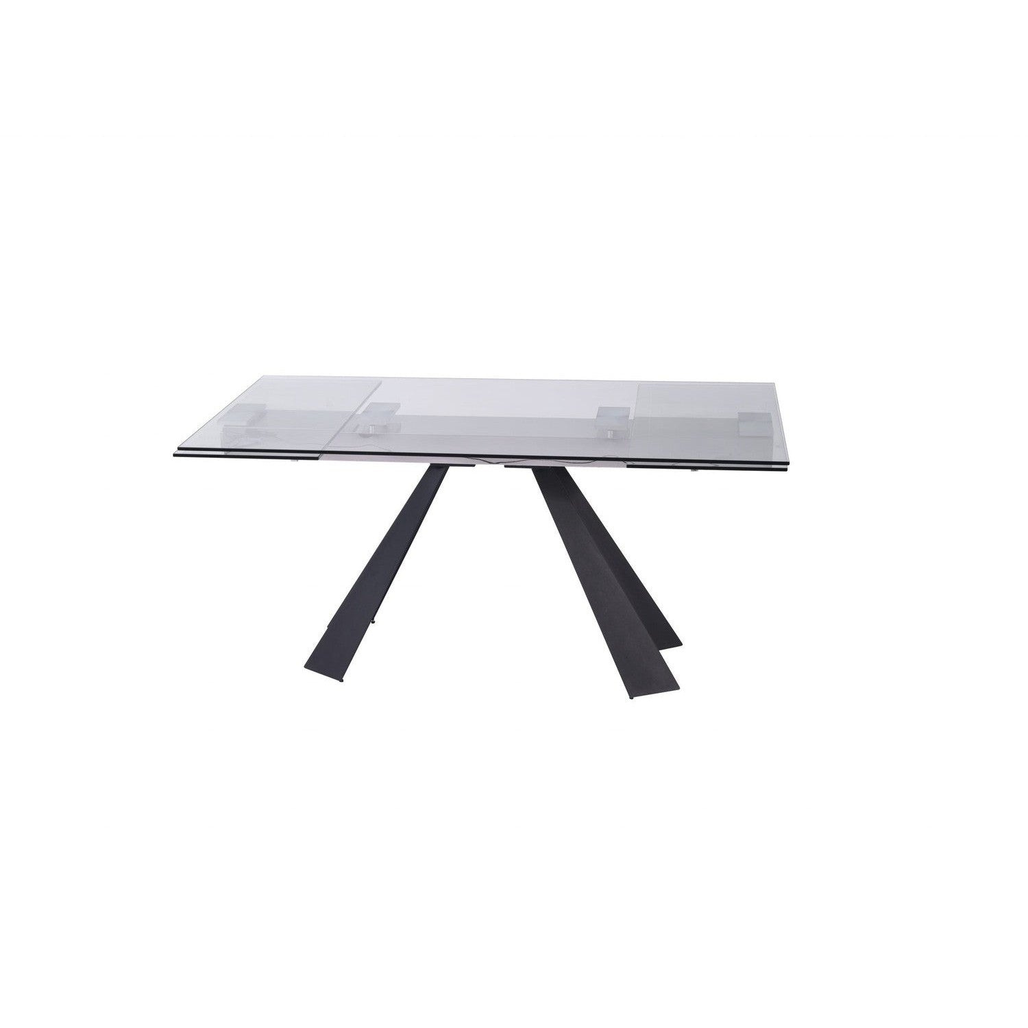 Chicago Extendable Dining Table-Whiteline Modern Living-WHITELINE-DT1717-BLK-Dining Tables-1-France and Son