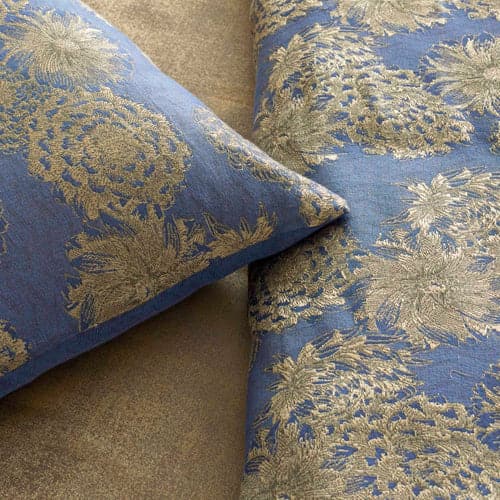 Chrysanthemum Duvet-Ann Gish-ANNGISH-DVCYK-BLE-BeddingKing-2-France and Son