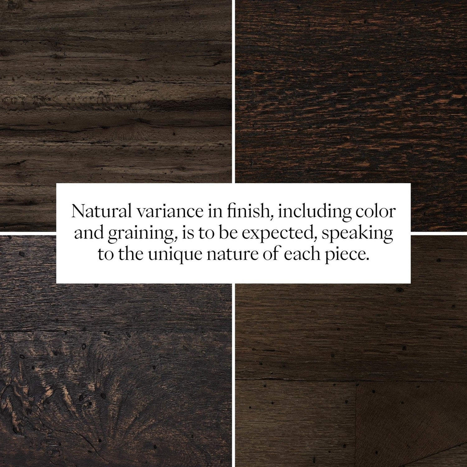 Abaso Console Table - Ebony Rustic Wormwood Oak