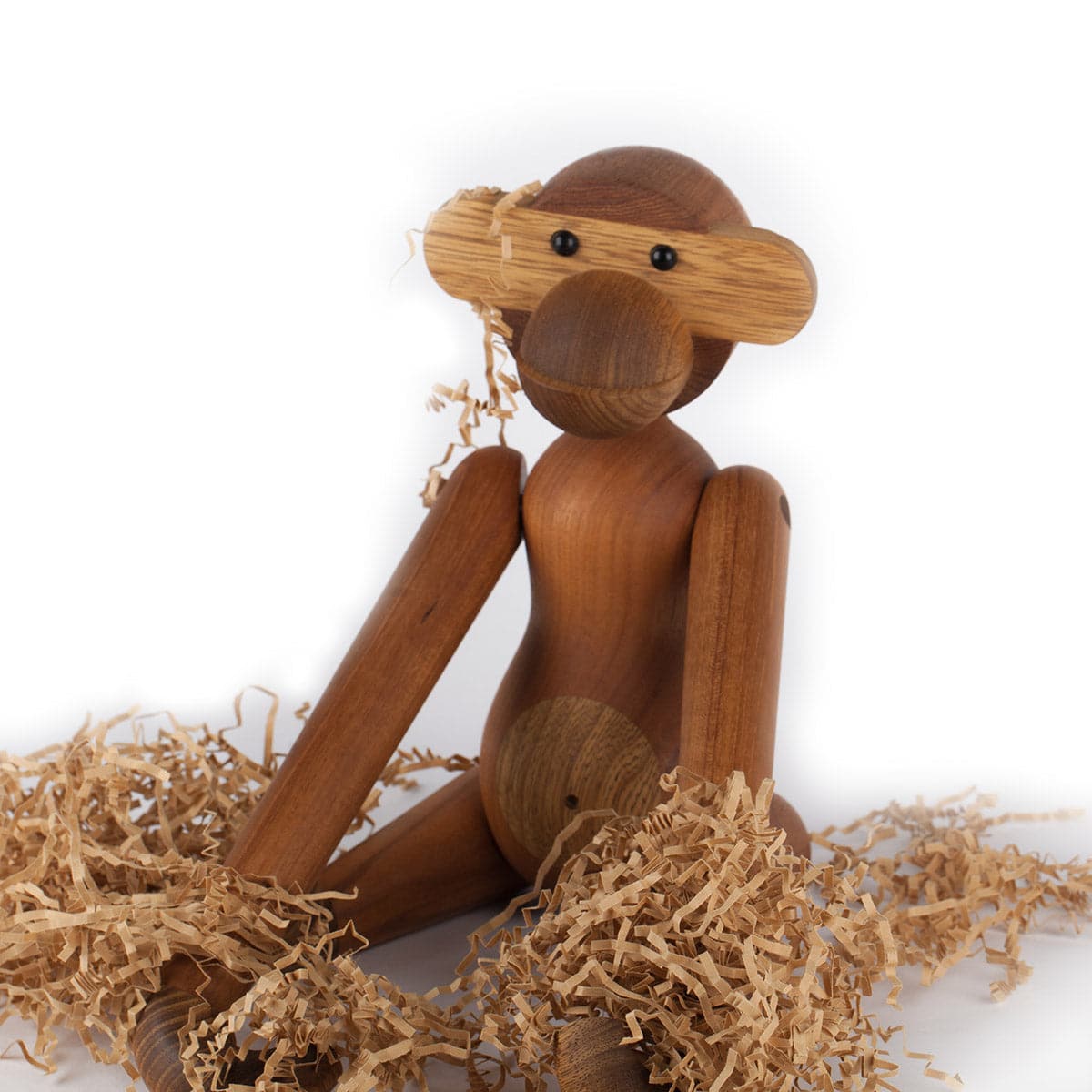 Mid Century Teak Monkey Figurine