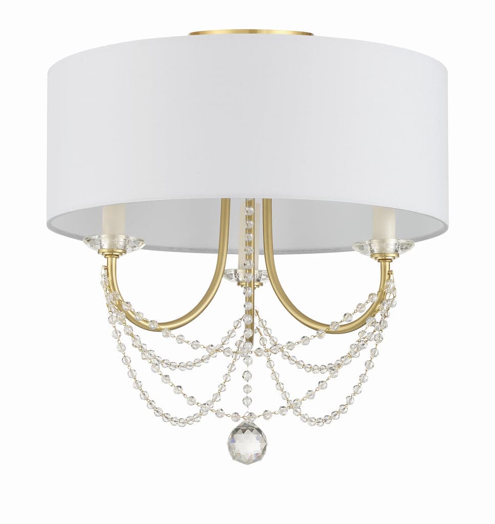 Delilah 3 Light Ceiling Mount-Crystorama Lighting Company-CRYSTO-DEL-90803-AG_CEILING-Flush MountsAged Brass-3-France and Son