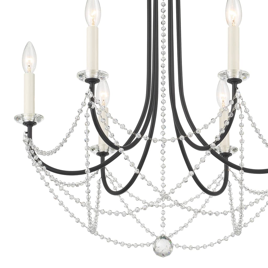 Delilah 6 Light Chandelier-Crystorama Lighting Company-CRYSTO-DEL-90806-AG-ChandeliersAged Brass-5-France and Son