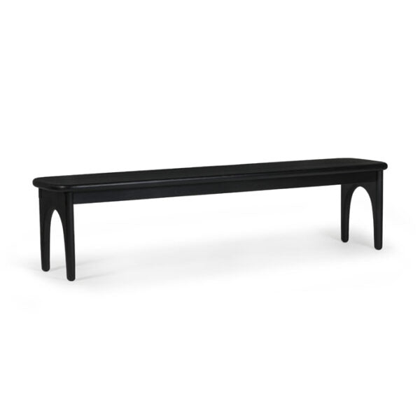 Luna Dining Bench-Union Home Furniture-UNION-DIN00281-BenchesCharcoal Oil Finish-1-France and Son