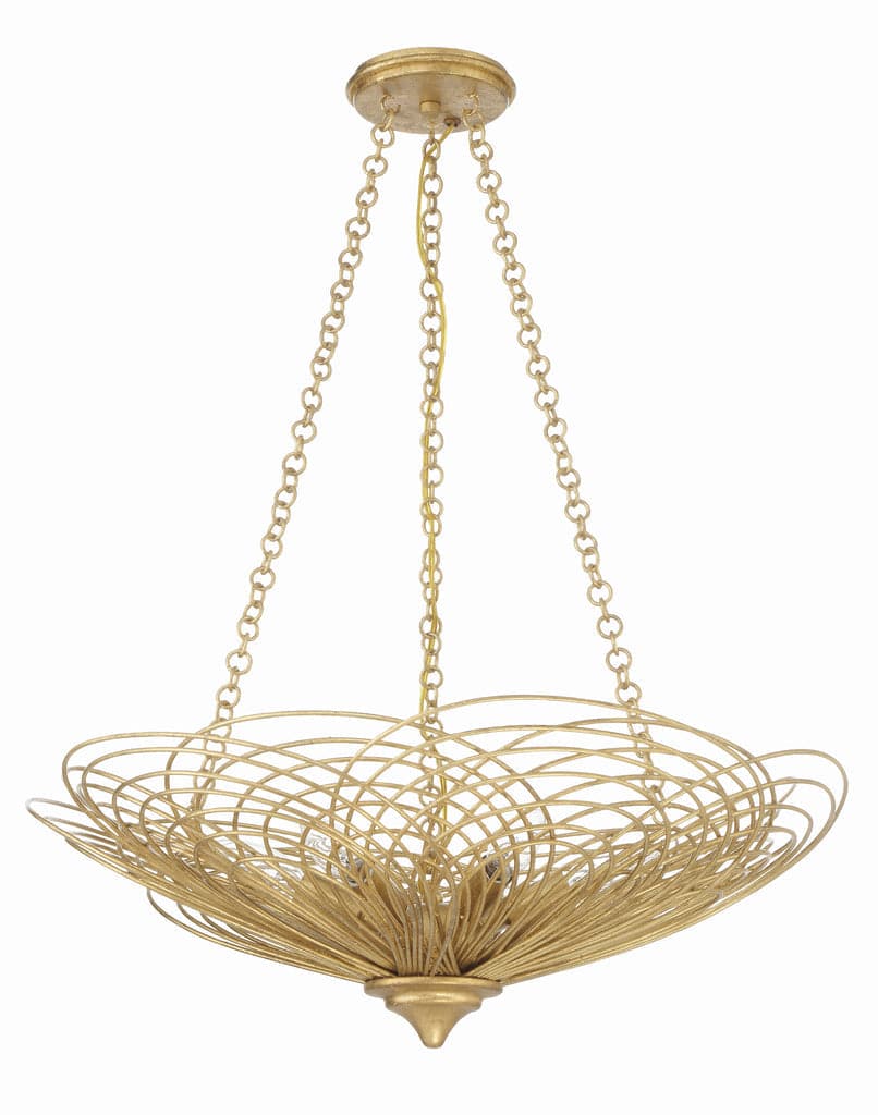 Doral 6 Light Renaissance Gold Chandelier-Crystorama Lighting Company-CRYSTO-DOR-B7706-RG-Chandeliers-2-France and Son