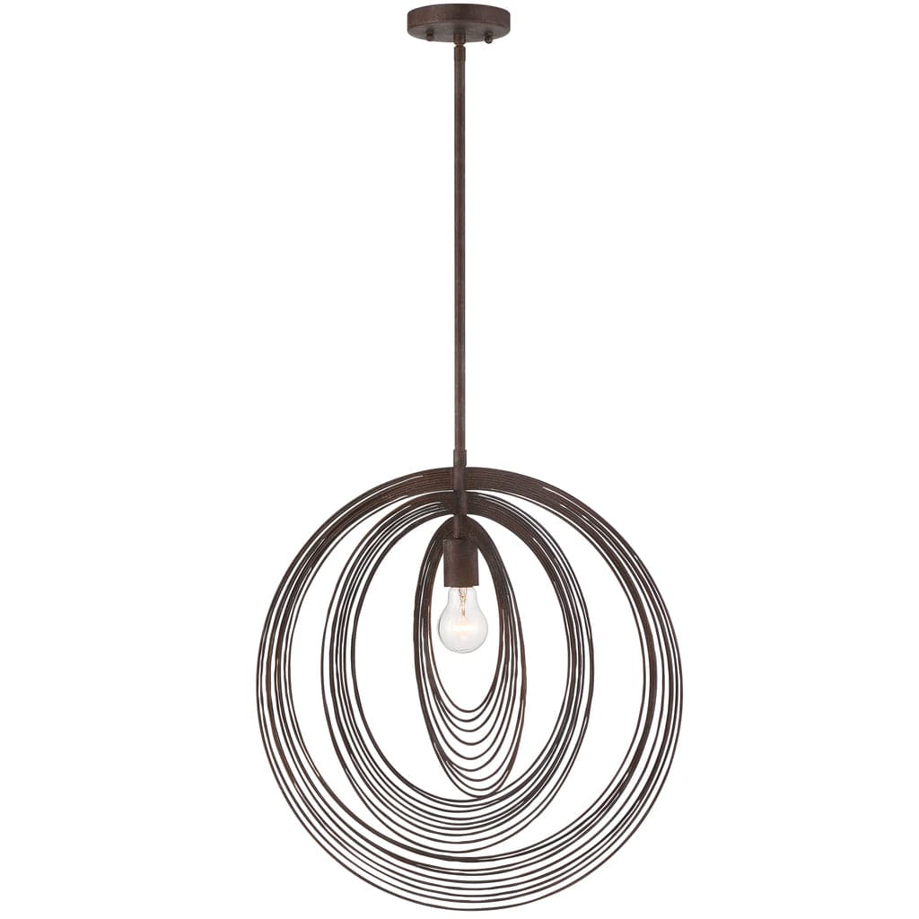 Doral 1 Light Pendant-Crystorama Lighting Company-CRYSTO-DOR-B7711-FB-PendantsForged Bronze-1-France and Son