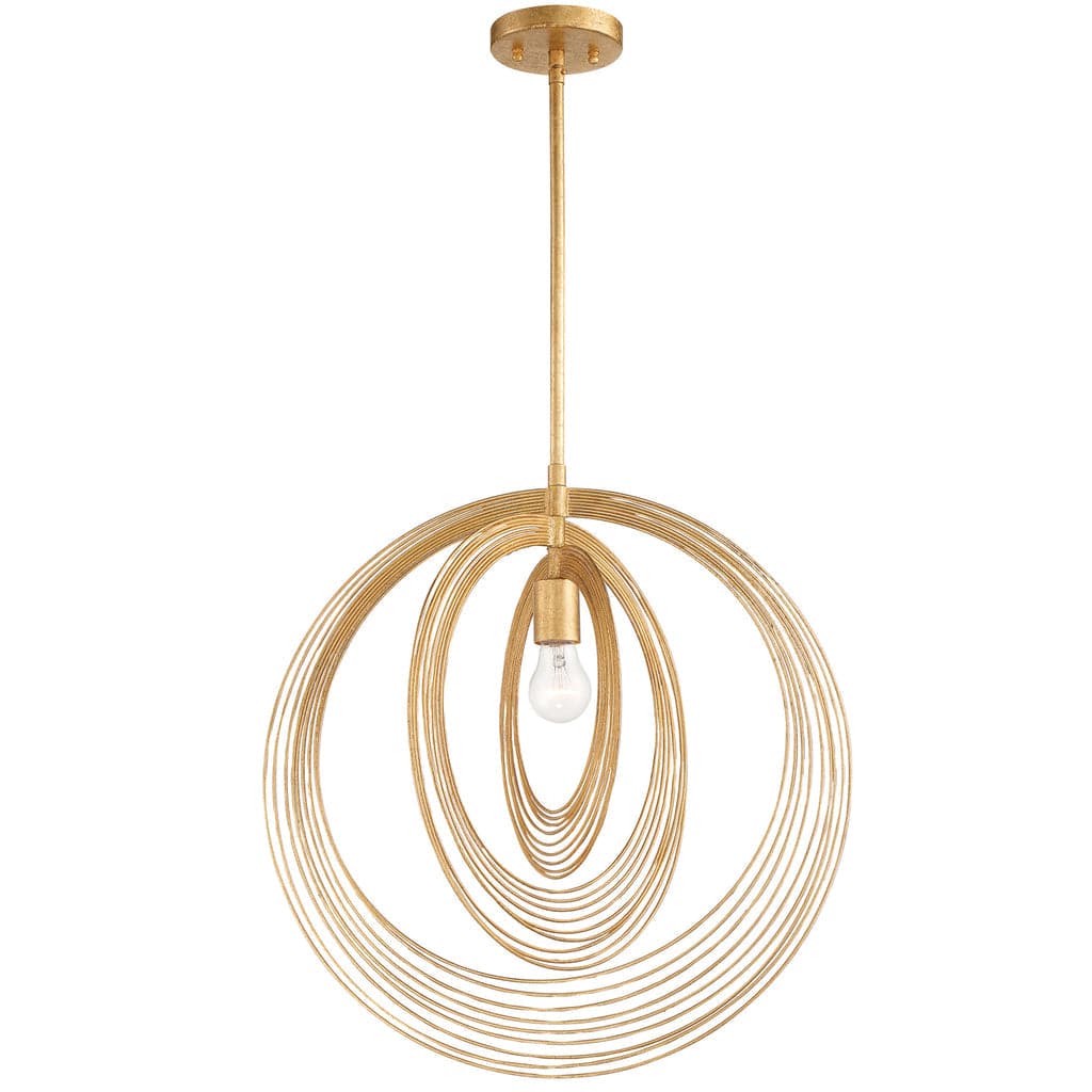 Doral 1 Light Pendant-Crystorama Lighting Company-CRYSTO-DOR-B7711-RG-PendantsRenaissance Gold-2-France and Son