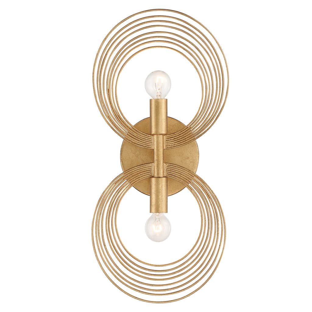 Doral 2 Light Wall Mount-Crystorama Lighting Company-CRYSTO-DOR-B7722-RG-Wall LightingRenaissance Gold-2-France and Son