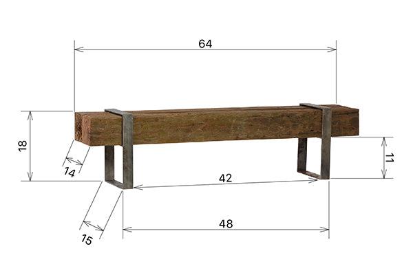 LOPEZ BENCH - SIZE VARIES-Dovetail-DOVE-DOV6315-Benches-2-France and Son