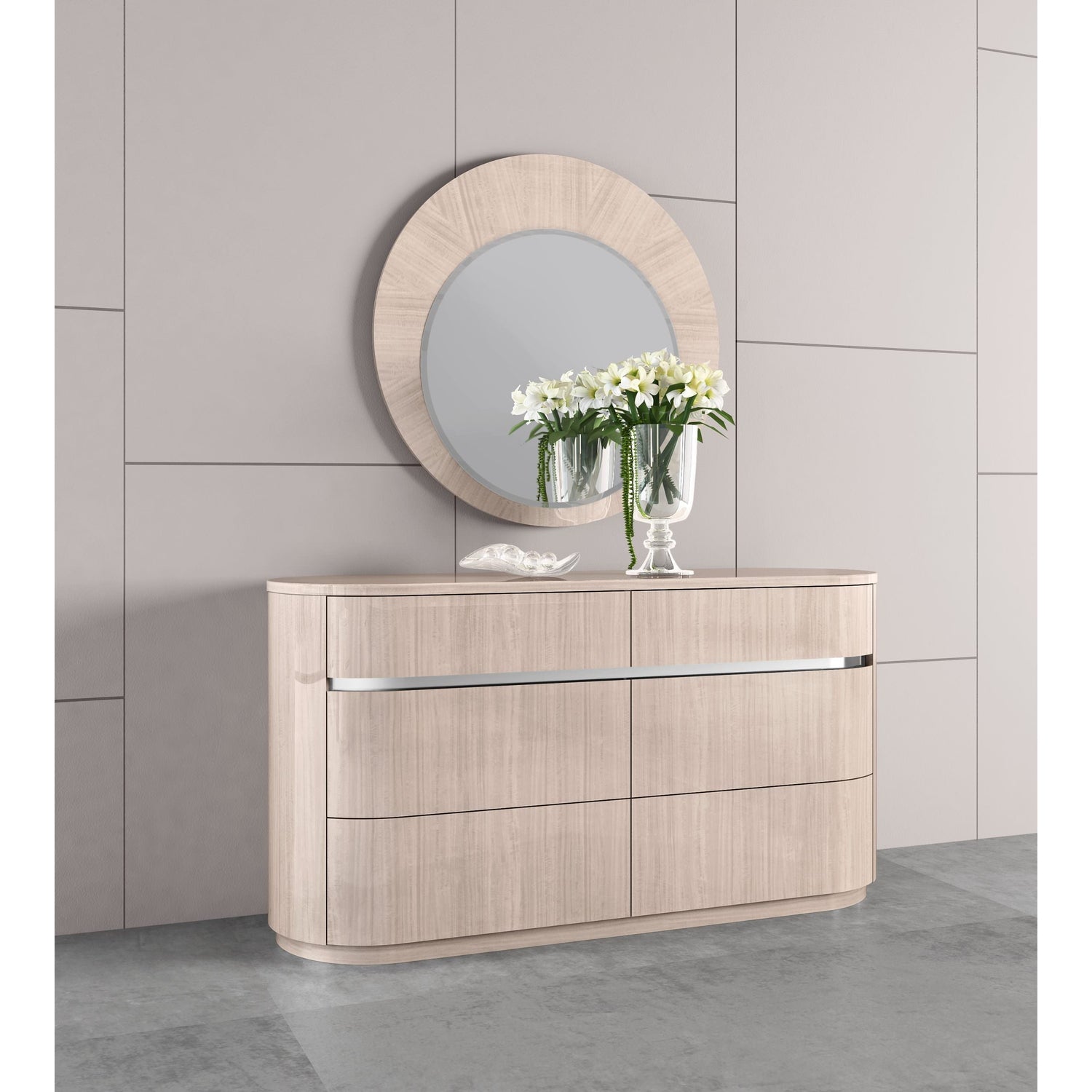 Waves Dresser-Whiteline Modern Living-WHITELINE-DR1753-BEI-Dressers-1-France and Son