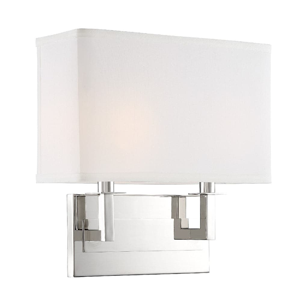 Durham 2 Light Wall Mount-Crystorama Lighting Company-CRYSTO-DUR-A3542-PN-Wall Lighting-2-France and Son