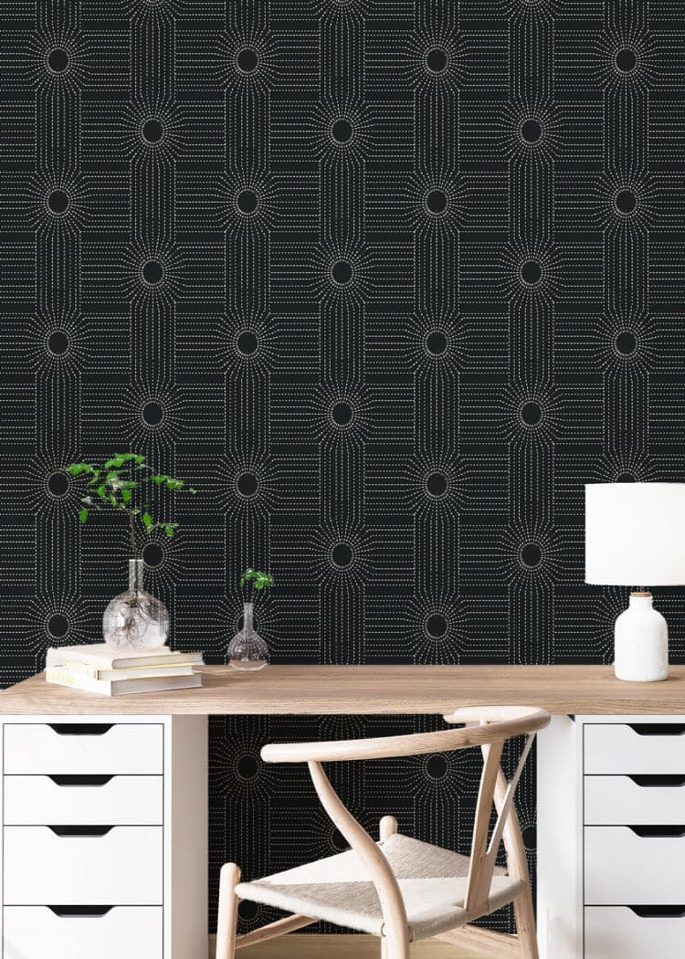 Wacker Wallpaper-Mitchell Black-MITCHB-WCCE5-DS-PM-10-Wall DecorPatterns Desert Sand-Premium Matte Paper-3-France and Son