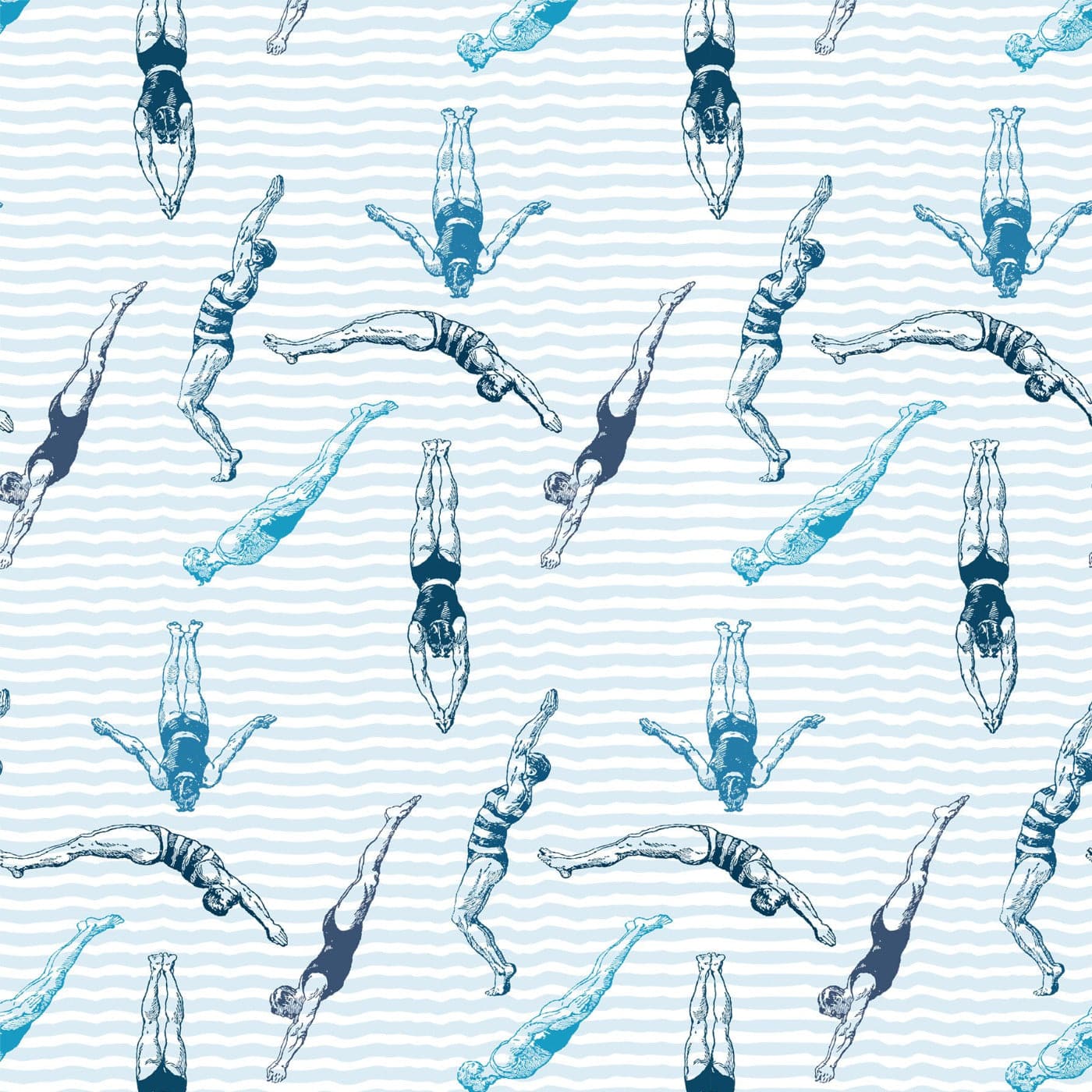 Divers Wallpaper-Mitchell Black-MITCHB-WC326-3-PM-10-Wall DecorPatterns The Blues-Premium Matte Paper-3-France and Son