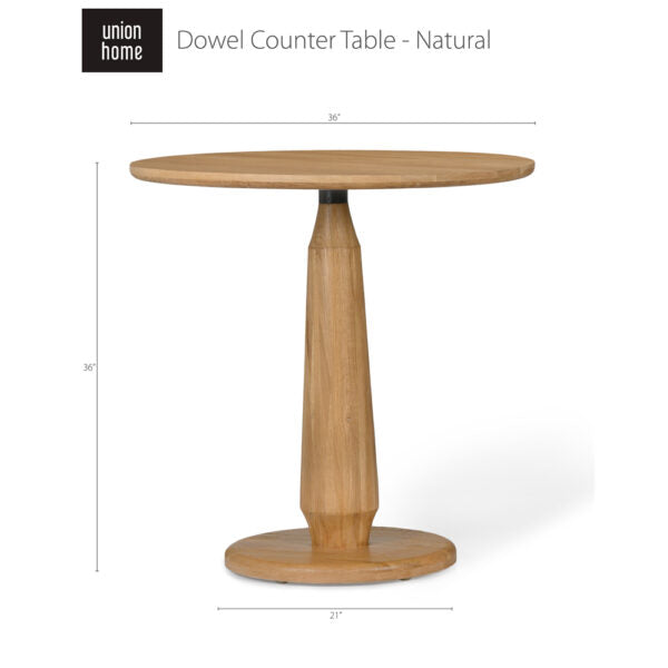 Dowel Counter Table-Union Home Furniture-UNION-DIN00165-Side TablesCharcoal Oil Finish-10-France and Son