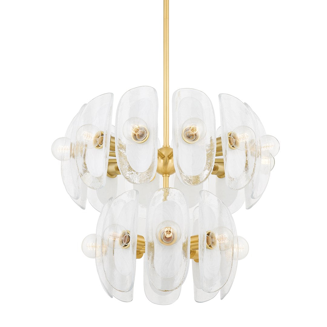 Hilo 20 Light Chandelier-Hudson Valley-HVL-9131-AGB-Chandeliers-1-France and Son