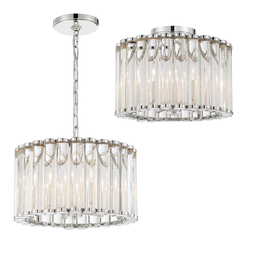 Libby Langdon For Crystorama Elliot 4 Light Pendant-Crystorama Lighting Company-CRYSTO-ELL-B3004-PN-Chandeliers-3-France and Son