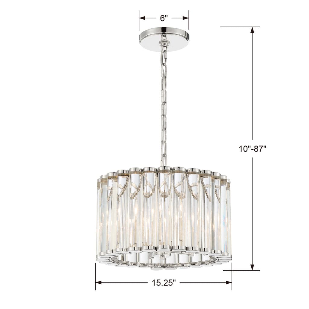 Libby Langdon For Crystorama Elliot 4 Light Pendant-Crystorama Lighting Company-CRYSTO-ELL-B3004-PN-Chandeliers-4-France and Son