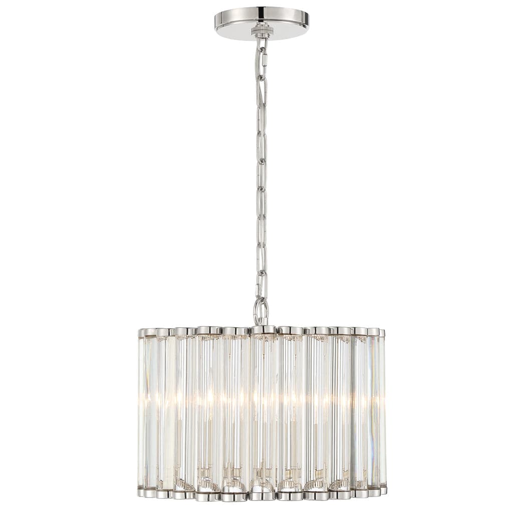 Libby Langdon For Crystorama Elliot 4 Light Pendant-Crystorama Lighting Company-CRYSTO-ELL-B3004-PN-Chandeliers-2-France and Son