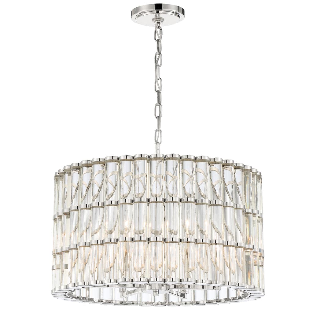 Libby Langdon For Crystorama Elliot 6 Light Chandelier-Crystorama Lighting Company-CRYSTO-ELL-B3006-PN-Chandeliers-6-France and Son