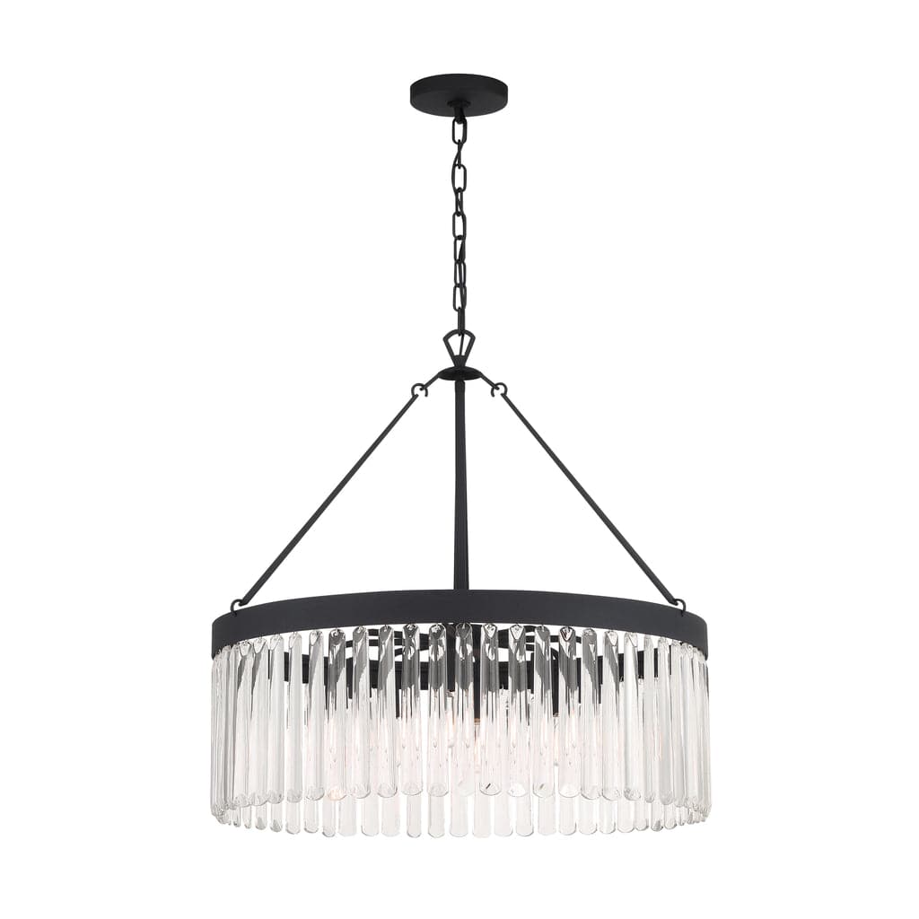 Emory 8 Light Chandelier-Crystorama Lighting Company-CRYSTO-EMO-5406-BF-ChandeliersBlack-1-France and Son