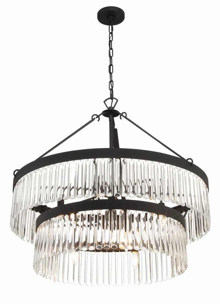 Emory 9 Light Chandelier-Crystorama Lighting Company-CRYSTO-EMO-5408-BF-ChandeliersBlack Forged-5-France and Son