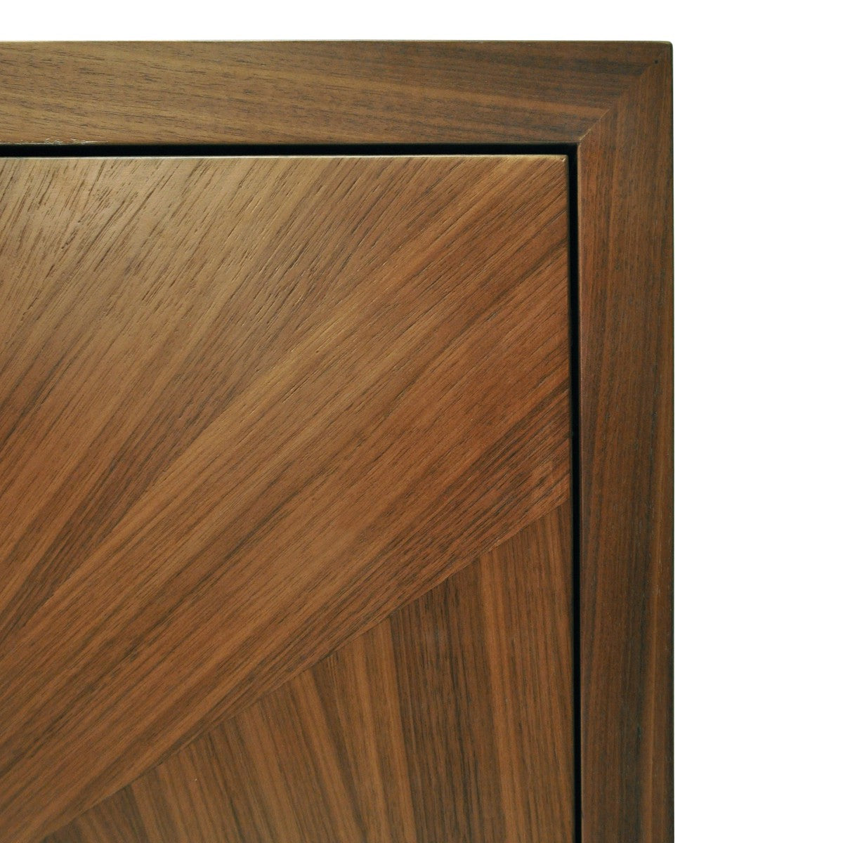 Emory - Radial Matte Walnut Cabinet With Painted Bronze Legs And Hardware